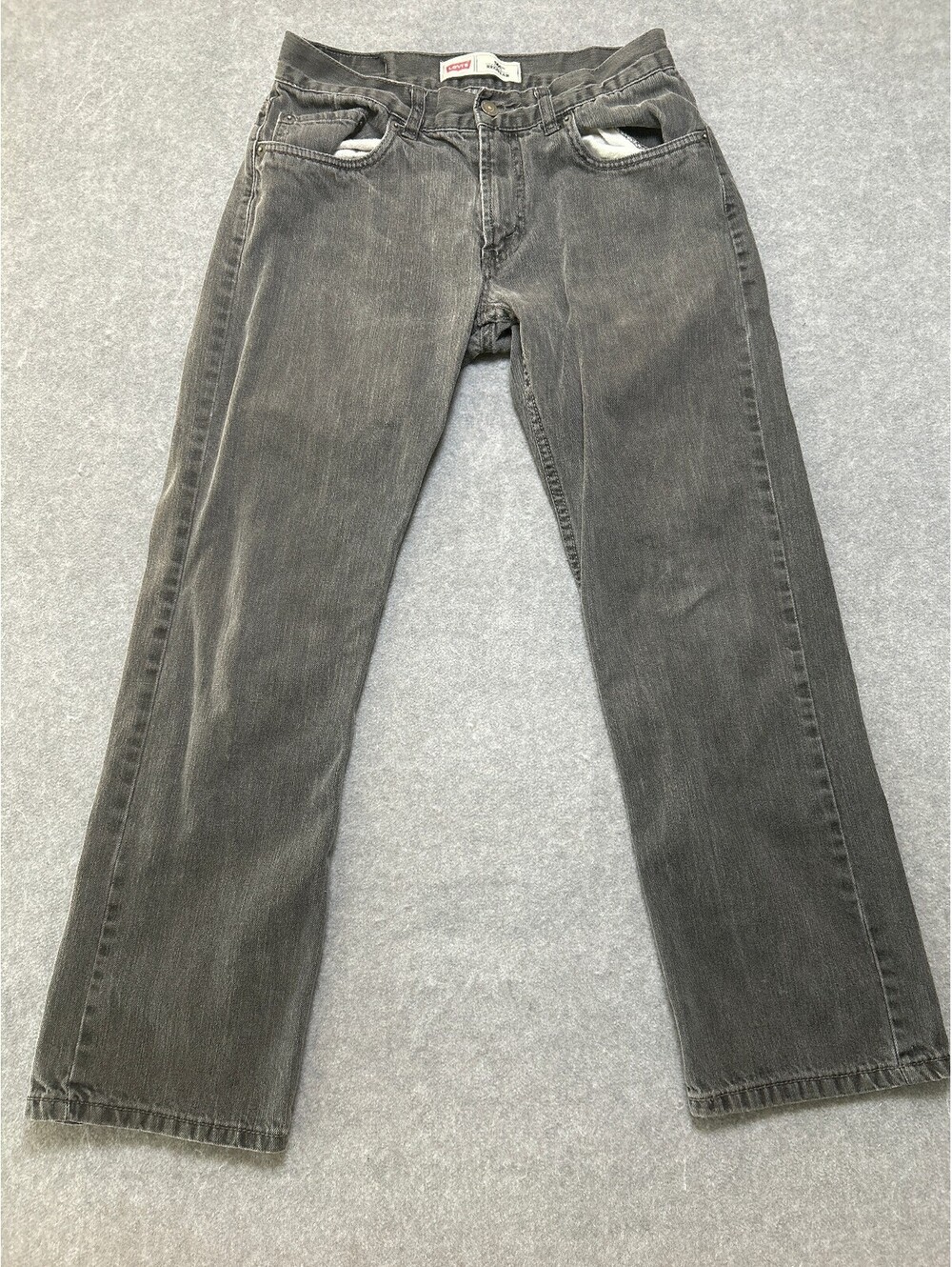 Levis 505 Regular Jeans Boys 16 Reg 28x28 Gray Straight Leg Denim